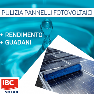 Pulizia pannelli fotovoltaici- IBC Solar Projects